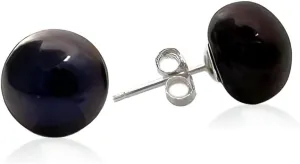YING LAN Pearl Earrings for Women,AAA Freshwater Cultured Button Pearl Stud Earrings With 925 Sterling Silver